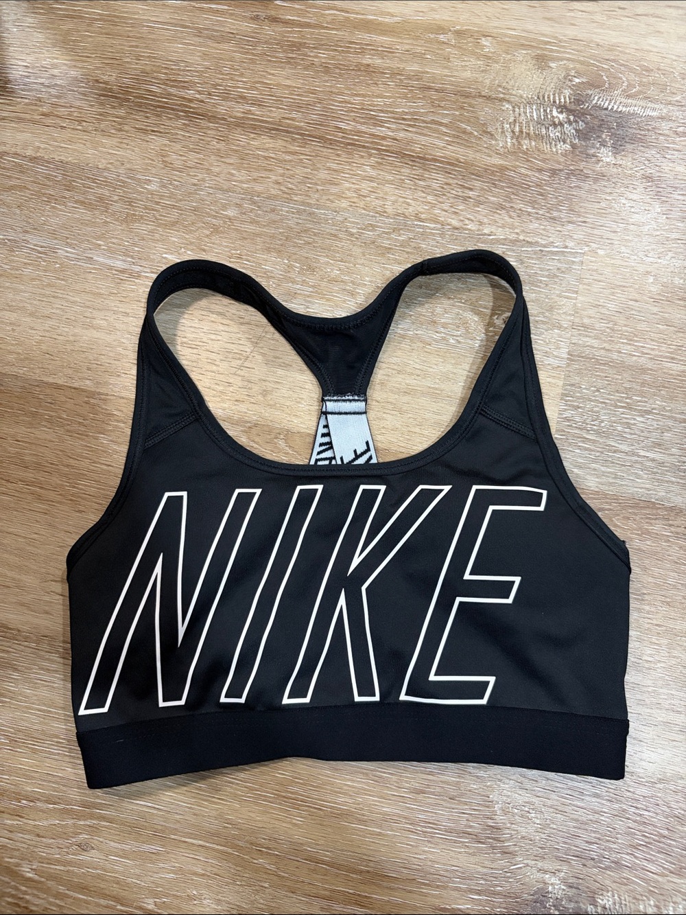 Nike Black Logo Racerback sports bra